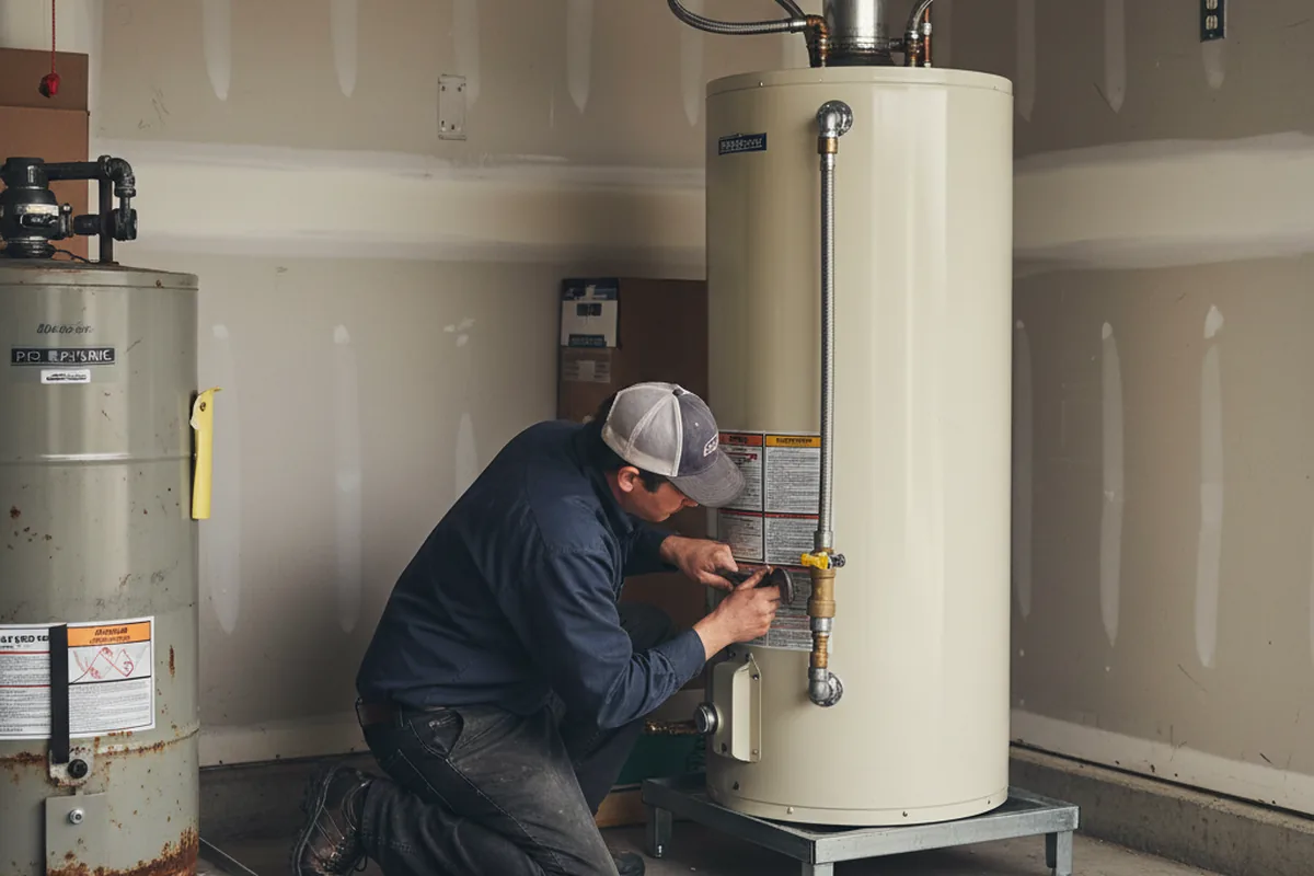 Water heater and shutoff valve replacement in Stacyville